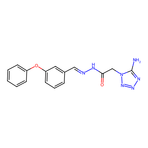 2-(5-amino-1H-tetrazol-1-yl)-N'-[(E)-(3-phenoxyphenyl)methylidene]acetohydrazide structure