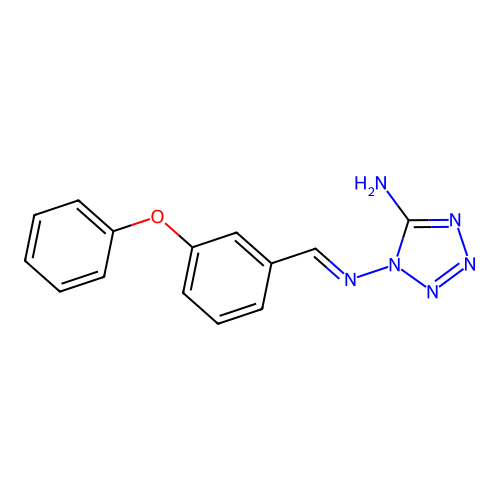 N~1~-[(E)-(3-phenoxyphenyl)methylidene]-1H-tetrazole-1,5-diamine structure