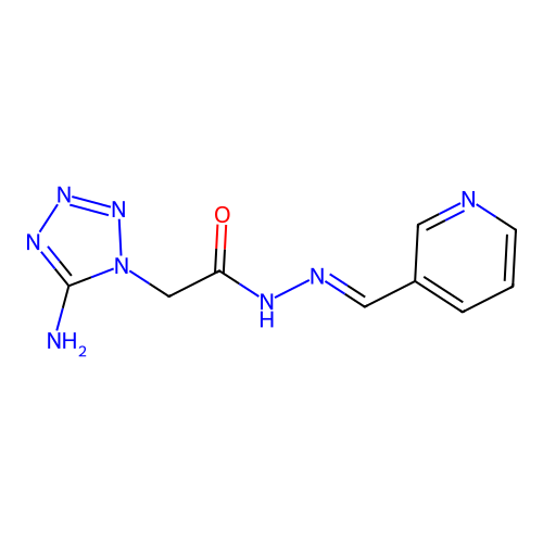 2-(5-amino-1H-tetrazol-1-yl)-N'-[(E)-pyridin-3-ylmethylidene]acetohydrazide structure