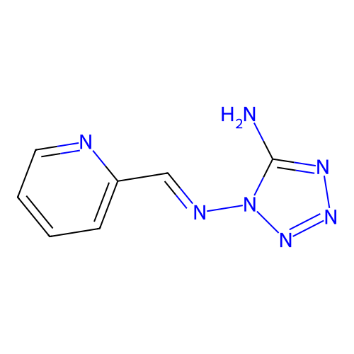 N~1~-[(E)-pyridin-2-ylmethylidene]-1H-tetrazole-1,5-diamine structure