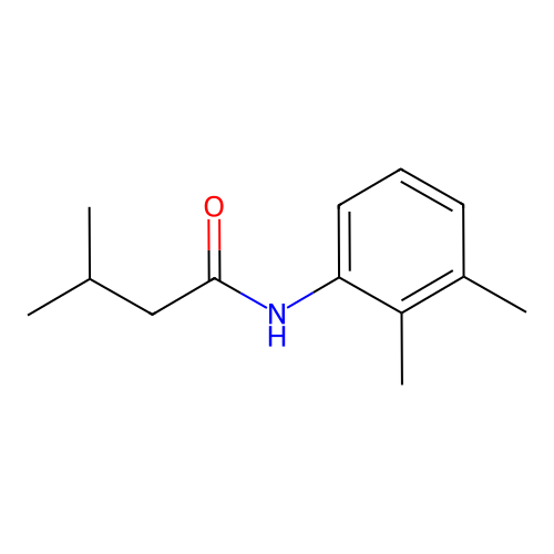 N-(2,3-dimethylphenyl)-3-methylbutanamide structure