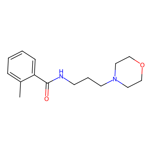 2-methyl-N-(3-morpholin-4-ylpropyl)benzamide structure