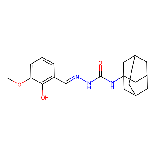 1-(1-Adamantyl)-3-[(2-hydroxy-3-methoxyphenyl)methylideneamino]urea structure