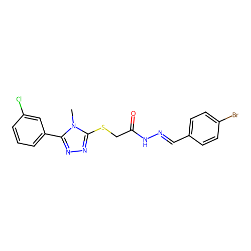 C18H15BrClN5OS structure