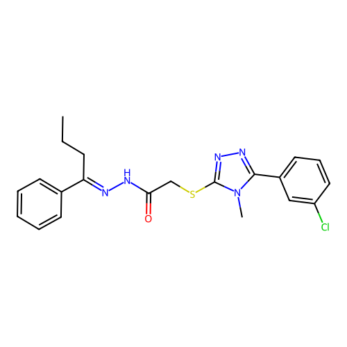 C21H22ClN5OS structure