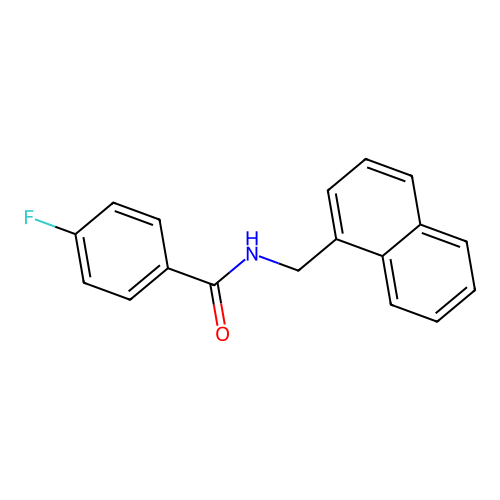 4-fluoro-N-(naphthalen-1-ylmethyl)benzamide structure