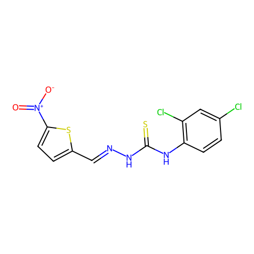 1-(2,4-Dichlorophenyl)-3-[(5-nitro-2-thienyl)methyleneamino]thiourea structure