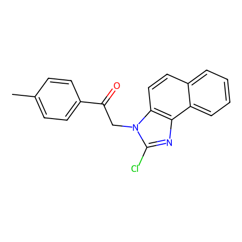 2-Chloro-3-(p-methyl-phenacyl)naphth[1,2-d]imidazole structure