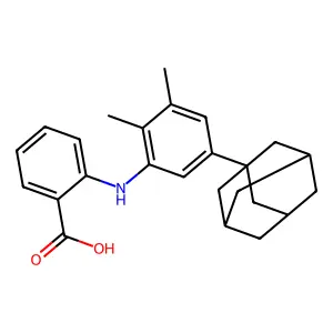 Anthranilic acid, N-((3-(1-adamantyl)-5,6-dimethyl)phenyl)- structure