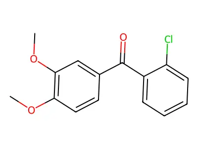 (2-Chlorophenyl)(3,4-dimethoxyphenyl)methanone structure