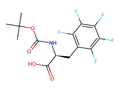 (R)-2-((tert-Butoxycarbonyl)amino)-3-(perfluorophenyl)propanoic acid structure
