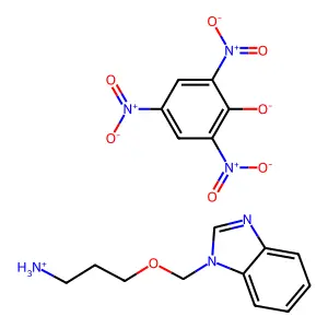 Benzimidazole, 1-((3-aminopropoxy)methyl)-, picrate structure
