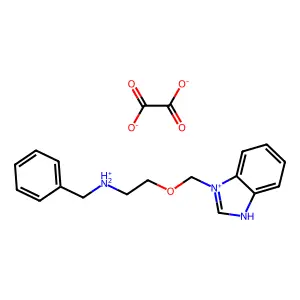 Benzimidazole, 1-((2-(benzylamino)ethoxy)methyl)-, oxalate structure