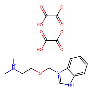 Benzimidazole, 1-((2-(dimethylamino)ethoxy)methyl)-, dioxalate structure