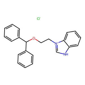 Benzimidazole, 1-(2-(diphenylmethoxy)ethyl)-, hydrochloride structure