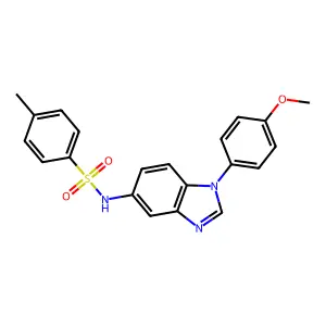 N-[1-(4-methoxyphenyl)benzimidazol-5-yl]-4-methylbenzenesulfonamide structure