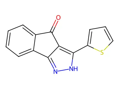 3-(2-Thienyl)indeno[3,2-C]pyrazol-4-one structure