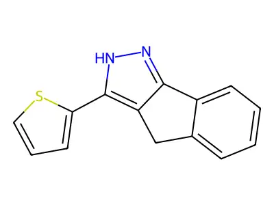 2-Indeno[2,3-D]pyrazol-3-ylthiophene structure