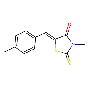3-Methyl-5-(4-methylbenzylidene)-2-thioxo-1,3-thiazolidin-4-one structure