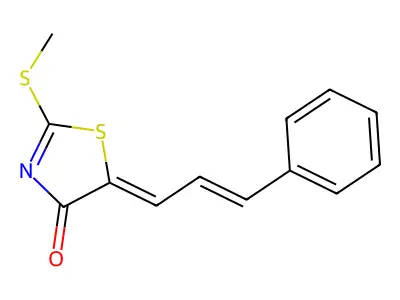 5-Cinnamylidene-2-methylsulfanyl-1,3-thiazol-4-one structure