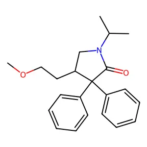 4-(2-Methoxyethyl)-3,3-diphenyl-1-(propan-2-yl)pyrrolidin-2-one structure