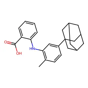 Anthranilic acid, N-((3-(1-adamantyl)-6-methyl)phenyl)- structure