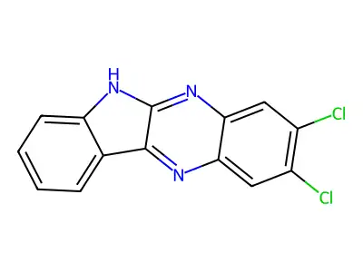 6H-Indolo(2,3-b)quinoxaline, 2,3-dichloro- structure
