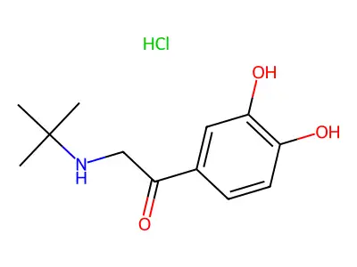 1-(3,4-Dihydroxyphenyl)-2-((1,1-dimethylethyl)amino)ethan-1-one hydrochloride structure