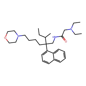 N-[2-(Butan-2-yl)-6-(morpholin-4-yl)-2-(naphthalen-1-yl)hexyl]-N~2~,N~2~-diethylglycinamide structure