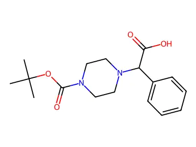 2-(4-Boc-piperazinyl)-2-phenylacetic acid structure