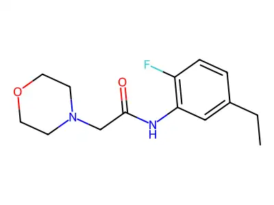 4-Morpholineacetanilide, 5'-ethyl-2'-fluoro- structure