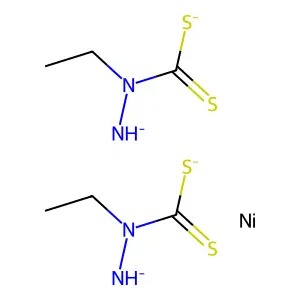 bis(N-azanidyl-N-ethylcarbamodithioate);nickel structure