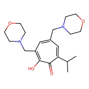3-Isopropyl-5,7-dimorpholinomethyltropolone structure