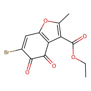Ethyl 6-bromo-2-methyl-4,5-dioxo-4,5-dihydro-1-benzofuran-3-carboxylate structure