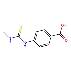 4-{[(Methylamino)carbonothioyl]amino}benzoic acid structure