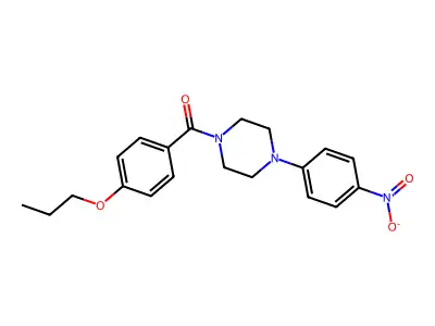 1-(4-Nitrophenyl)-4-(4-propoxybenzoyl)piperazine structure