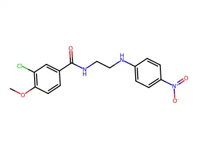 3-chloro-4-methoxy-N-[2-(4-nitroanilino)ethyl]benzamide structure