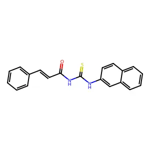 (E)-N-(naphthalen-2-ylcarbamothioyl)-3-phenylprop-2-enamide structure