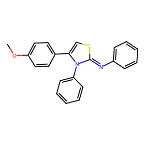 [4-(4-Methoxy-phenyl)-3-phenyl-3H-thiazol-2-ylidene]-phenyl-amine structure
