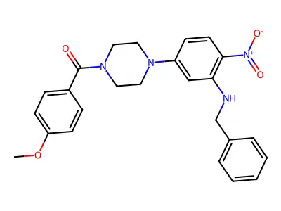 [4-[3-(Benzylamino)-4-nitrophenyl]piperazin-1-yl]-(4-methoxyphenyl)methanone structure