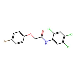 2-(4-bromophenoxy)-N-(2,4,5-trichlorophenyl)acetamide structure