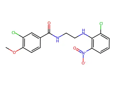 3-chloro-N-[2-(2-chloro-6-nitroanilino)ethyl]-4-methoxybenzamide structure