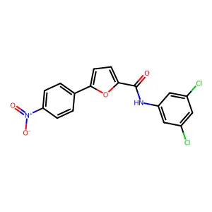 N-(3,5-dichlorophenyl)-5-(4-nitrophenyl)furan-2-carboxamide structure