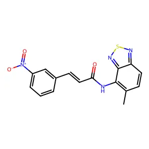 (E)-N-(5-methyl-2,1,3-benzothiadiazol-4-yl)-3-(3-nitrophenyl)prop-2-enamide structure