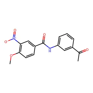 N-(3-acetylphenyl)-4-methoxy-3-nitrobenzamide structure