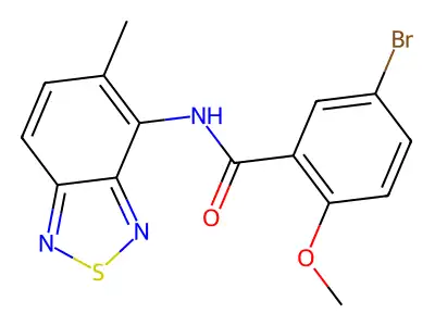 5-bromo-2-methoxy-N-(5-methyl-2,1,3-benzothiadiazol-4-yl)benzamide structure