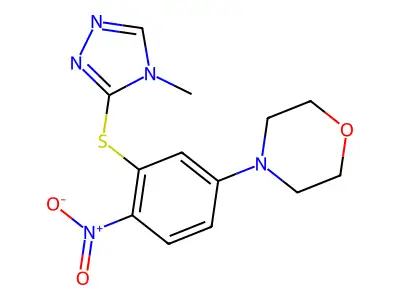 4-[3-[(4-Methyl-1,2,4-triazol-3-yl)sulfanyl]-4-nitrophenyl]morpholine structure