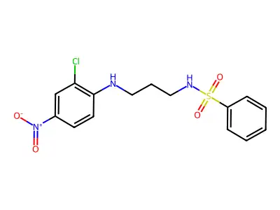 N-[3-(2-chloro-4-nitroanilino)propyl]benzenesulfonamide structure