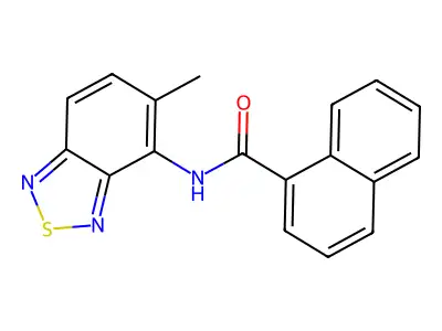 N-(5-methyl-2,1,3-benzothiadiazol-4-yl)naphthalene-1-carboxamide structure
