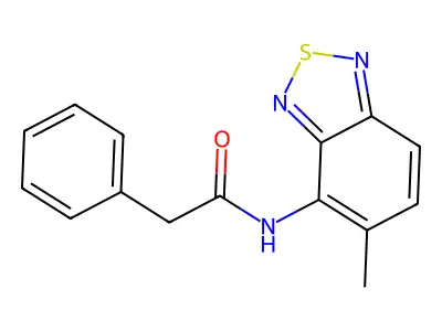 N-(5-methyl-2,1,3-benzothiadiazol-4-yl)-2-phenylacetamide structure